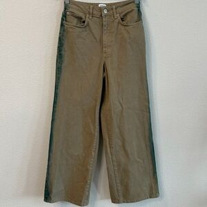 BDG Tan Wide Leg Cropped Jeans